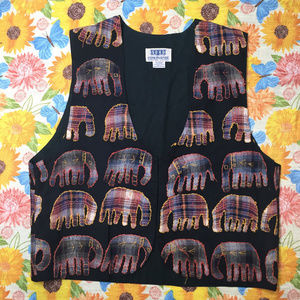 Vintage SOHO Compagnie Elephant Boho Vest